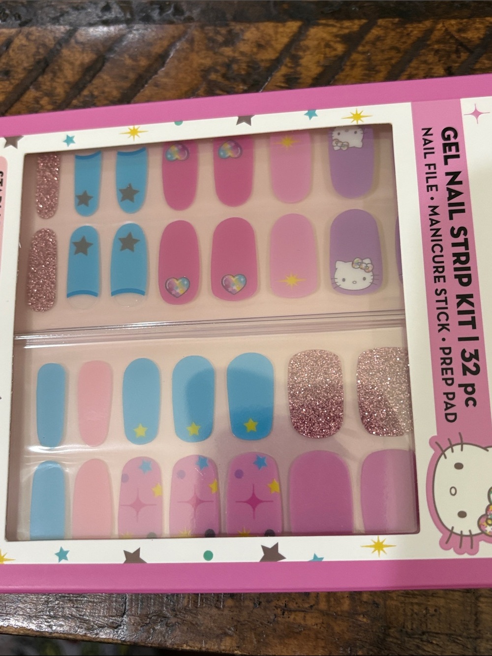 Starlight Cutie Gel Nail Strip Kit - Pink & Blue - Picture 3 of 6